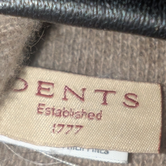 MENS DENTS Black Leather Gloves Cashmere Lined Andover Style Size 9 - Picture 4 of 7